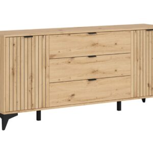 Lamea komoda 180 cm sa 2 vrata i 3 ladice, hrast artisan