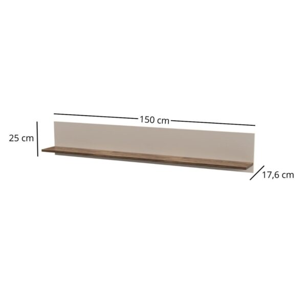Polica evo 150 cm kašmir hrast castello3 globalmtc Polica evo 150 cm kašmir hrast castello globalmtc